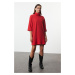 Trendyol Red Turtleneck Shift/Straight Mini Thessaloniki Long Sleeve Knitted Dress