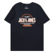 Jack & Jones Junior Tričko  námornícka modrá / oranžová / šedobiela