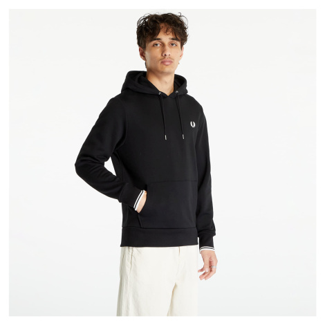 Mikina FRED PERRY Tipped Hooded Sweatshirt Black