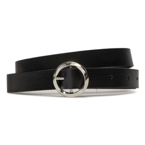 Calvin Klein Jeans Dámsky opasok Faceted Round Buckle Belt 2.0 K60K612211 Čierna