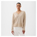 Mikina GAP Longsleeve Linen Split Hem Pullover Sweater Bedrock 291