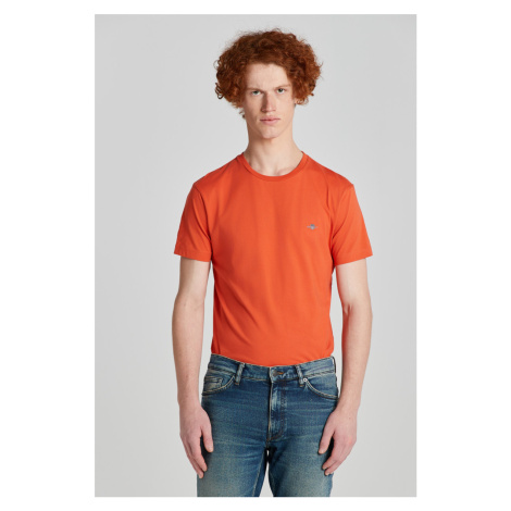 TRIČKO GANT SLIM SHIELD SS T-SHIRT BURNT ORANGE