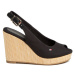 Tommy Hilfiger Espadrilky Iconic Elena Sling Back Wedge FW0FW04789 Čierna