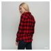 Košeľa Urban Classics Ladies Turnup Checked Flanell Shirt Black/ Red