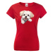 Dámské tričko s potlačou Maltézsky psík - vtipné tričko