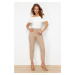 Trendyol Tan Slim High Waist Mom Jeans