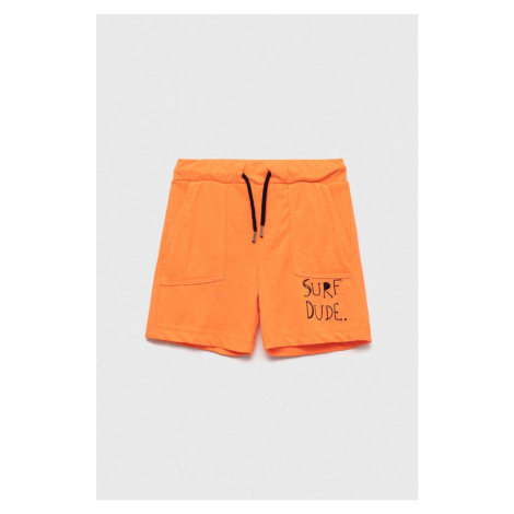 Detské krátke nohavice Birba&Trybeyond oranžová farba, nastaviteľný pás