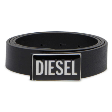 Opasok Diesel Diesel Logo B-Glossy Belt Čierna