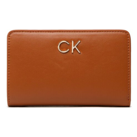 Calvin Klein Veľká dámska peňaženka Re-Lock Bifold French Wallet K60K608992 Hnedá