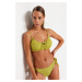 Trendyol Green Underwire Viazanie Glittery Glitter Bikini Top