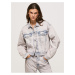 Blue and White Ladies Oversize Denim Jacket Pepe Jeans Turner Rose - Women