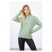 Sweater with high neckline dark mint