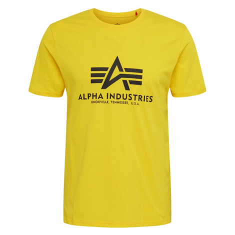 ALPHA INDUSTRIES Tričko  žltá / čierna