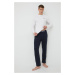 Pyžamo Tommy Hilfiger pánska,biela farba,s nášivkou,UM0UM02434