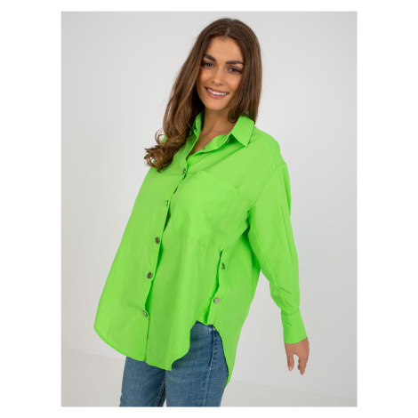 Light green zippered shirt with pocket