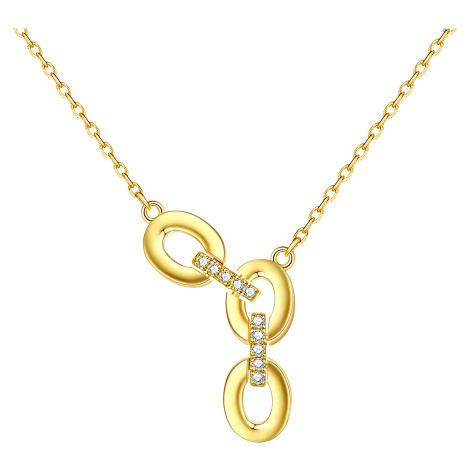 OLIVIE Strieborný náhrdelník REŤAZ GOLD 7991