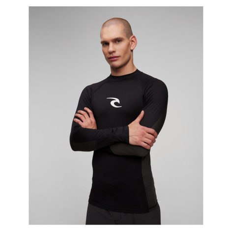 Čierne Pánske Plavecké Tričko S Dlhým Rukávom Rip Curl Waves Upf Perf L/s