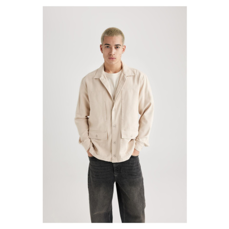 DEFACTO Relax Fit Cotton Long Sleeve Shirt