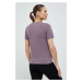 Bavlnené tričko Peak Performance fialová farba