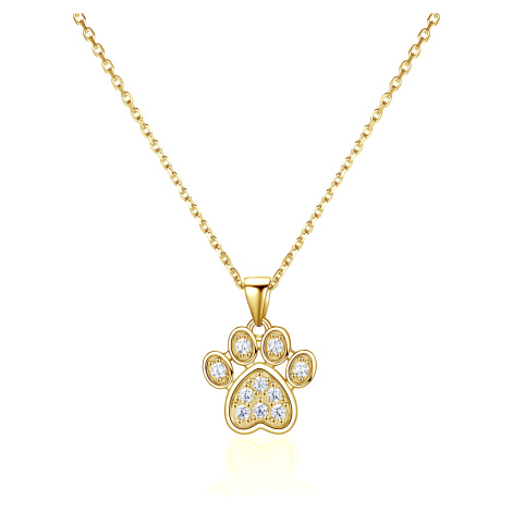 OLIVIE Strieborný náhrdelník LABKA GOLD 8107