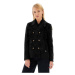 Bunda La Martina Woman Peacoat Jacket Eco Fur Čierna