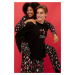 Trendyol Black Soft Feeling Christmas Themed Shirt-Pants Knitted Pajama Set