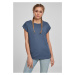 Women's t-shirt with extended shoulder vintageblue