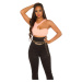 Sexy KouCla OneShoulder Crop Top black