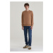 MIKINA GANT REG SHIELD C-NECK SWEAT WARM KHAKI