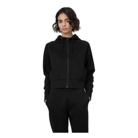 Pánska mikina so zipsom 4F SWEATSHIRT F536-20S-DEEP BLACK