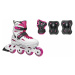 Rollerblade Fury Combo JR White/Pink 36,5-40,5 Kolieskové korčule