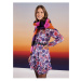 LC Waikiki High Neck Patterned Long Sleeve Chiffon Women's Dress