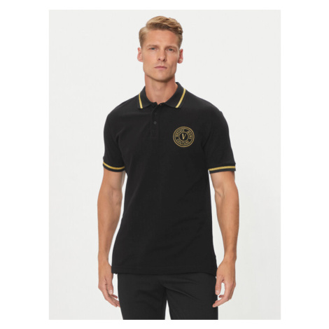 Versace Jeans Couture Polokošeľa 76GAGT02 Čierna Regular Fit