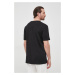 Bavlnené tričko Hugo čierna farba,jednofarebné,50466158
