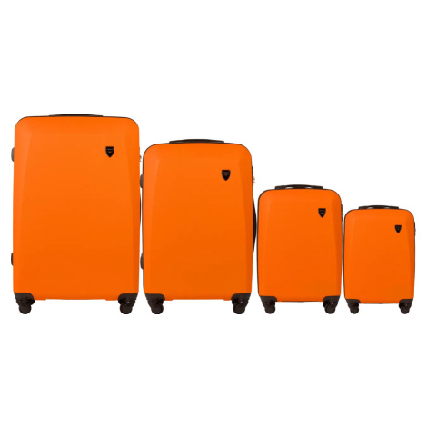 ORANŽOVÁ SADA ŠTYROCH CESTOVNÝCH KUFROV 0125, LUGGAGE 4 SETS (L,M,S,XS) WINGS, ORANGE