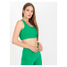 Green ribbed basic crop top made of cotton RUE PARIS