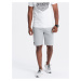 Ombre Men's short ottoman knit sweat shorts - gray