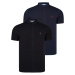 DOUBLE SET T8597 DEWBERRY MEN'S SHIRT-BLACK-NAVY BLUE