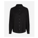 Košeľa Karl Lagerfeld Linen Blend Shirt Black