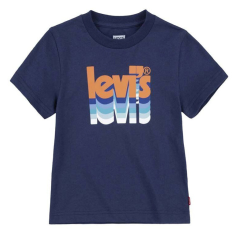 Detské bavlnené tričko Levi's tmavomodrá farba, s potlačou Levi´s