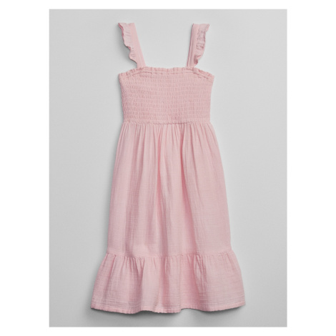 GAP Detské midi šaty Ružová