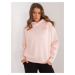 Light pink loose women's sweatshirt SUBLEVEL