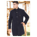 PLT8386 DEWBERRY MEN'S COAT-DIAGONAL DARK NAVY BLUE-3