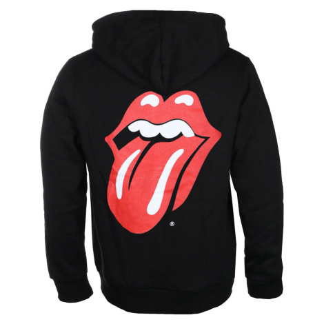 mikina s kapucňou ROCK OFF Rolling Stones Classic Tongue Čierna