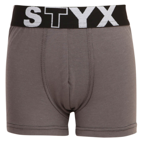 Detské boxerky Styx športová guma tmavo sivé (GJ1063)