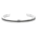 Rebel&Rose Pevný otvorený náramok z ocele Bangle Brushed Black RR-MB001-S 19 cm - L