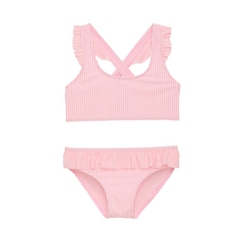 Dievčenské plavky COLOR KIDS Bikini W. Skirt, Seersucker, salmon rose
