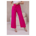 Viscose wide fuchsia trousers