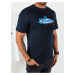 Men's T-shirt with print, dark blue Dstreet