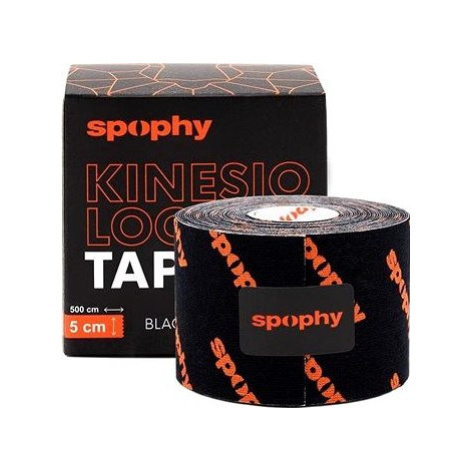 Spophy Kinesiology Tape Black, tejpovacia páska čierna, 5 cm × 5 m